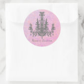 Kronleuchter - FARBE / FORM / GRÖSSE Runder Aufkleber (Tasche)