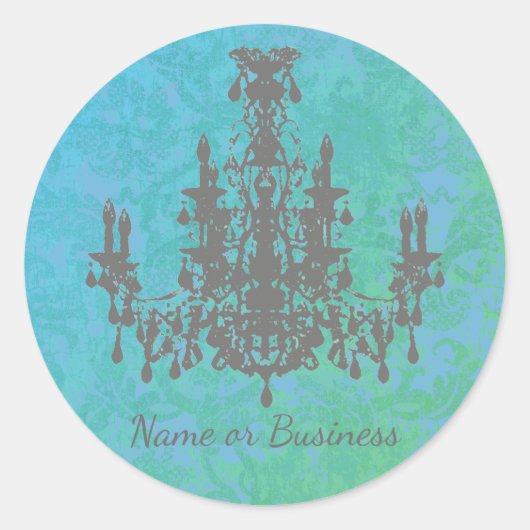 Kronleuchter - FARBE / FORM / GRÖSSE Runder Aufkleber (Vorderseite)