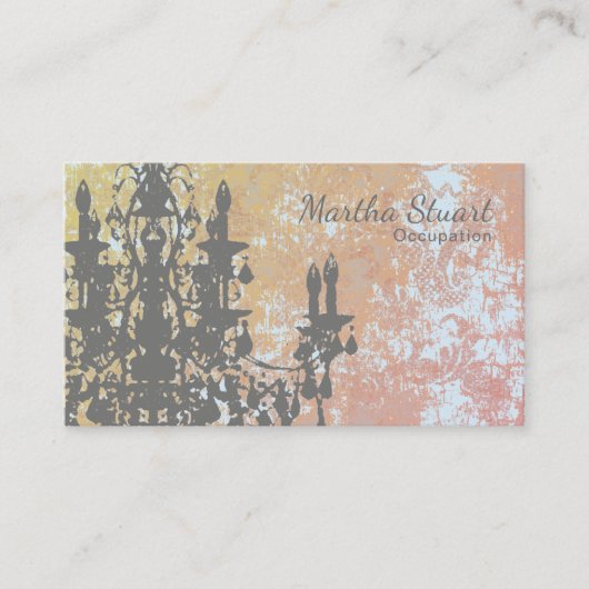 Kronleuchter, FARBE / PAPIER / FORMULAR - Visitenkarte (Vorderseite)