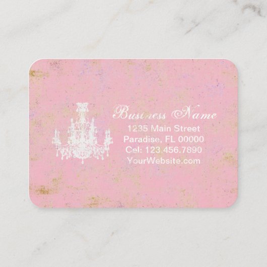 Kronleuchter - FARBE / PAPIER / GRÖSSE OPTIONEN Gr Visitenkarte (Rückseite)