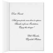 Kronleuchter Glamour ~ Karte / Einladungen (Innen (Rechts))