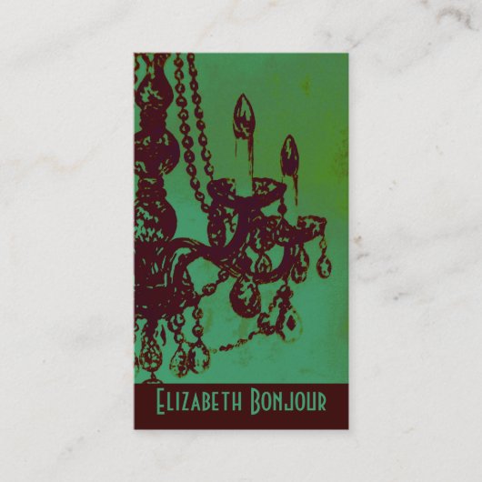 Kronleuchter Glamour ~ Visitenkarte (Vorderseite)