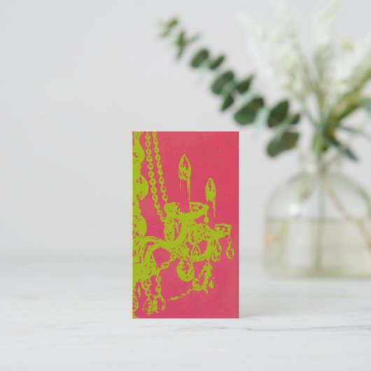 Kronleuchter Glamour ~ Visitenkarte (Stehend Vorderseite)