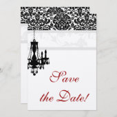 Kronleuchter Hochzeit Speichern Sie die Datumskart Einladung (Vorne/Hinten)