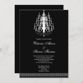 Kronleuchter Hochzeitseinladung Einladung (Vorne/Hinten)