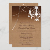 Kronleuchter Hochzeitseinladung Einladung (Vorne/Hinten)