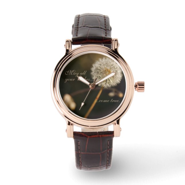 Kronleuchter Kopf in Brauntönen Armbanduhr (Vorderseite)