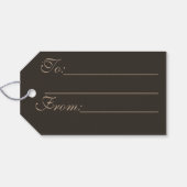 Kronleuchter Kopf in Brauntönen Geschenkanhänger (Rückseite Horizontal)