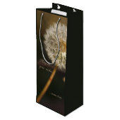 Kronleuchter Kopf in Brauntönen Geschenktüte Für Weinflaschen (Rückseite Schrägansicht)