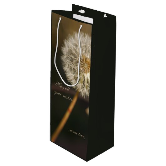 Kronleuchter Kopf in Brauntönen Geschenktüte Für Weinflaschen (Vorderseite Schrägansicht)