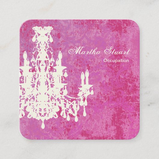 Kronleuchter, Kronleuchter, FARBE & PAPIEROPTIONEN Quadratische Visitenkarte (Vorderseite)