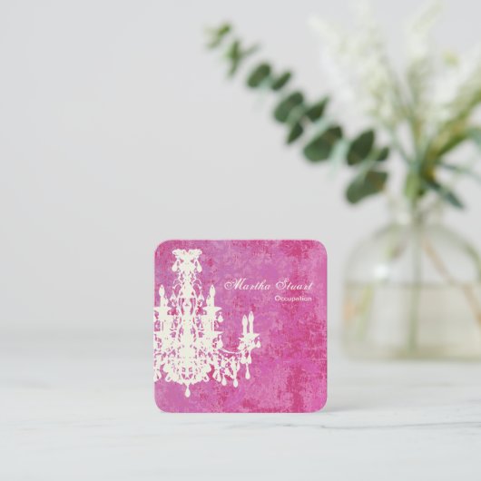 Kronleuchter, Kronleuchter, FARBE & PAPIEROPTIONEN Quadratische Visitenkarte (Stehend Vorderseite)