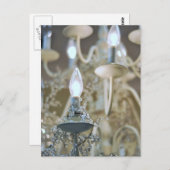 Kronleuchter, Licht und Glas Postkarte (Vorne/Hinten)