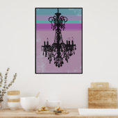 Kronleuchter - Lila Grunge Poster (Küche)