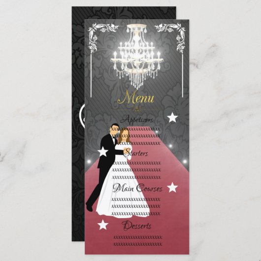 Kronleuchter Menükarte (Vorne/Hinten)