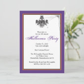 Kronleuchter mit Cob-Web-Halloween-Party Einladung (Stehend Vorderseite)