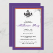 Kronleuchter mit Cob-Web-Halloween-Party Einladung (Vorne/Hinten)