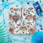 Kronleuchter mit Schmetterlingen Pappteller (Party)