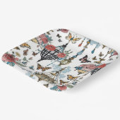 Kronleuchter mit Schmetterlingen Pappteller (Gewinkelt)