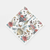 Kronleuchter mit Schmetterlingen Serviette (Ecke)