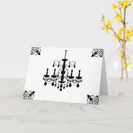 Kronleuchter-Mitteilungskarten Karte (Gelbe Blume)