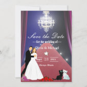 Kronleuchter Save The Date (Vorderseite)