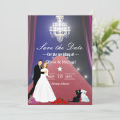 Kronleuchter Save The Date (Stehend Vorderseite)