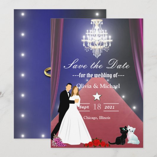 Kronleuchter Save The Date (Vorne/Hinten)