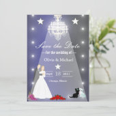 Kronleuchter Save The Date (Stehend Vorderseite)