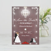 Kronleuchter Save The Date (Stehend Vorderseite)