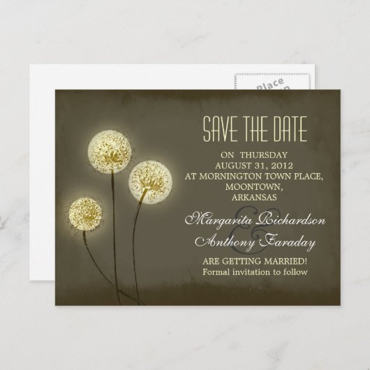 Kronleuchter Save the Date stilvolle Postkarten (Vorne/Hinten)