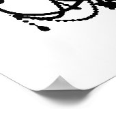 Kronleuchter-Silhouette Poster (Ecke)