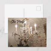 Kronleuchter Tea Party! Postkarte (Vorne/Hinten)