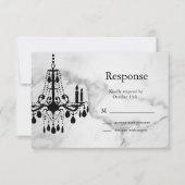 Kronleuchter UAWG auf Marmor RSVP Karte (Vorderseite)
