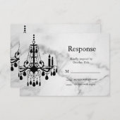 Kronleuchter UAWG auf Marmor RSVP Karte (Vorne/Hinten)