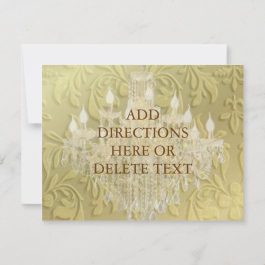 Kronleuchter-, UAWG- oder Empfang-Karten - benutze RSVP Karte (Rückseite)