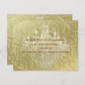 Kronleuchter-, UAWG- oder Empfang-Karten - benutze RSVP Karte (Vorne/Hinten)