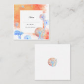 Kronleuchter und Aquarellwolken Hochzeit Rsvp Mitteilungskarte (Vorne/Hinten)