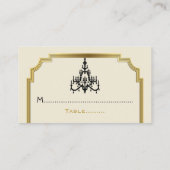 Kronleuchter und Art Déco Platzkarte (Rückseite)