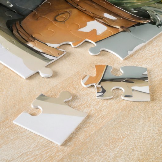 Kronleuchter und Bauernansicht Wasserfarbe Puzzle (Seite)