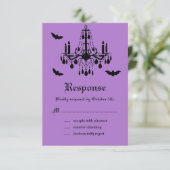 Kronleuchter und Damast-UAWG RSVP Karte (Stehend Vorderseite)