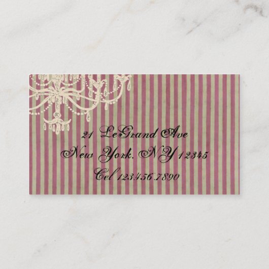 Kronleuchter - Visitenkarte (Rückseite)