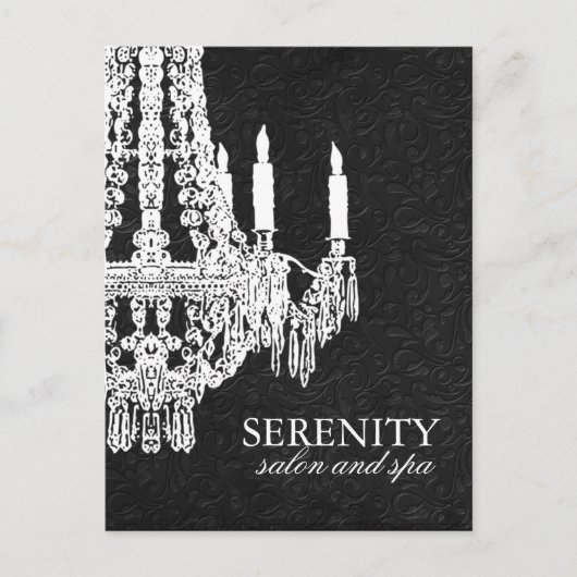 Kronleuchter - Wellness-Center-Werbepostkarte Postkarte (Vorderseite)