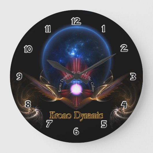 Krono Dynamic Fractal Art Wall Clock Große Wanduhr (Vorderseite)