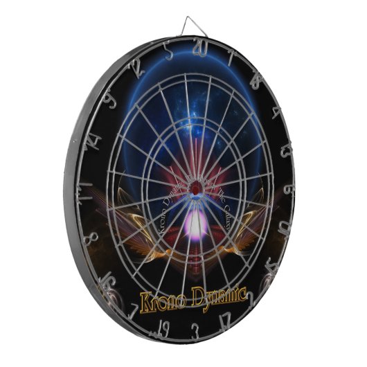 Krono Dynamic Fraktal Art Dart Board Dartscheibe (Vorderseite Links)