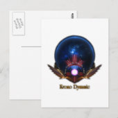 Krono Dynamic Fraktal Art Postkarte (Vorne/Hinten)