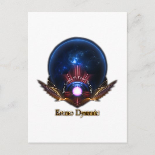 Krono Dynamic Fraktal Art Postkarte (Vorderseite)