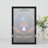 Krono Dynamic Fraktal Art Stationery Briefpapier (Stehend Vorderseite)