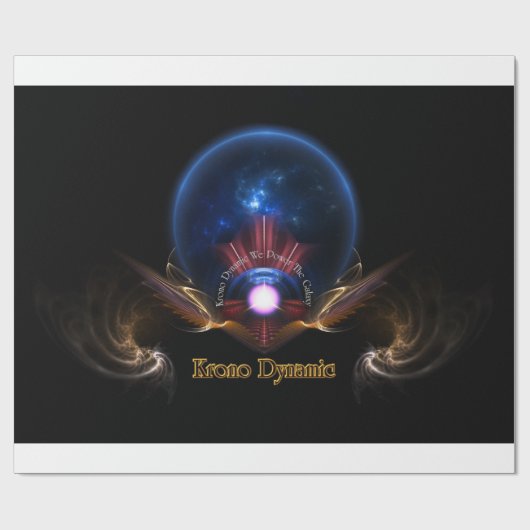 Krono Dynamic Fraktal Art Wrapping Paper Geschenkpapier (Flach)