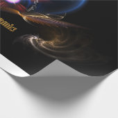 Krono Dynamic Fraktal Art Wrapping Paper Geschenkpapier (Ecke)